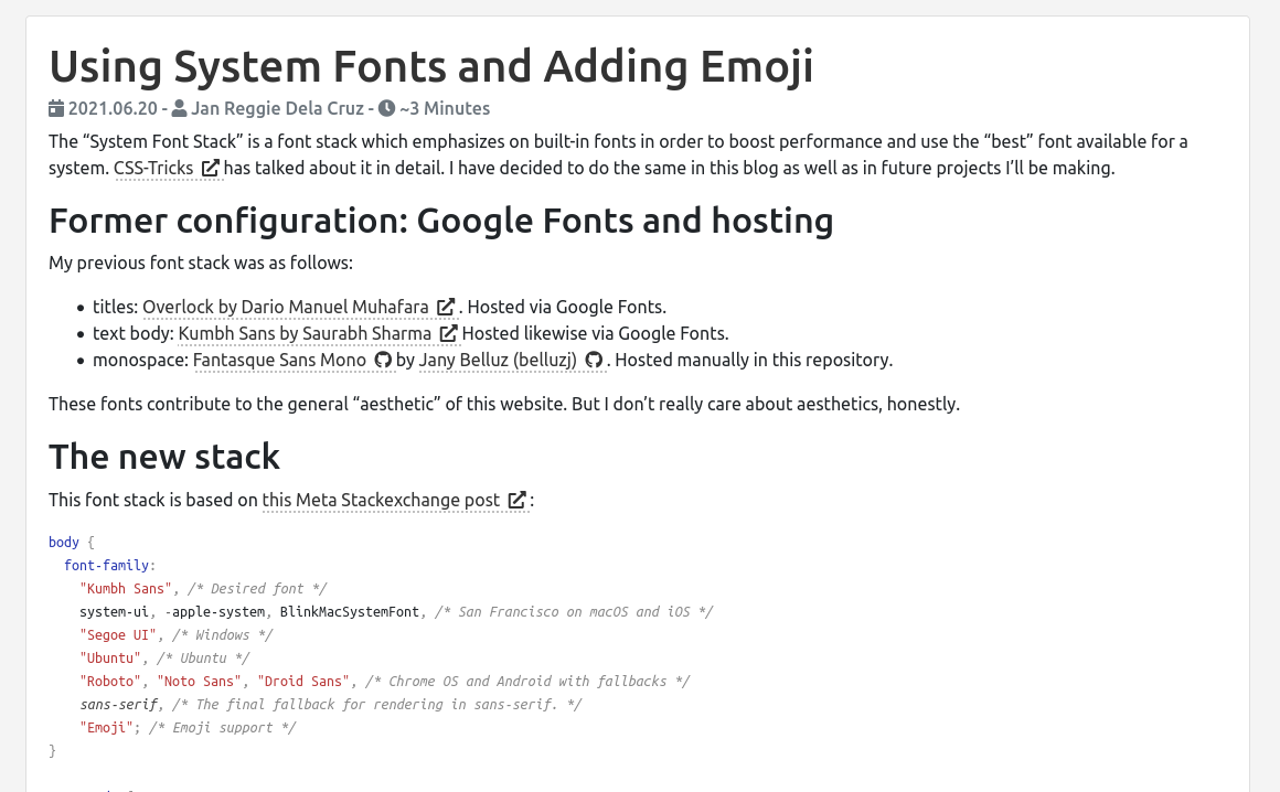 Screenshot of an article in a Linux system, using the Ubuntu and Ubuntu Mono fonts.